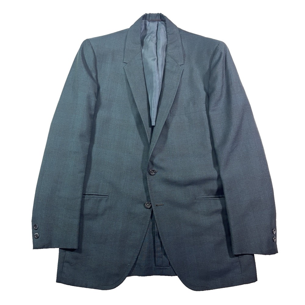green plaid Vintage 60s wool mohair blazer jacket‎ sport suit coat 38 39 40 S